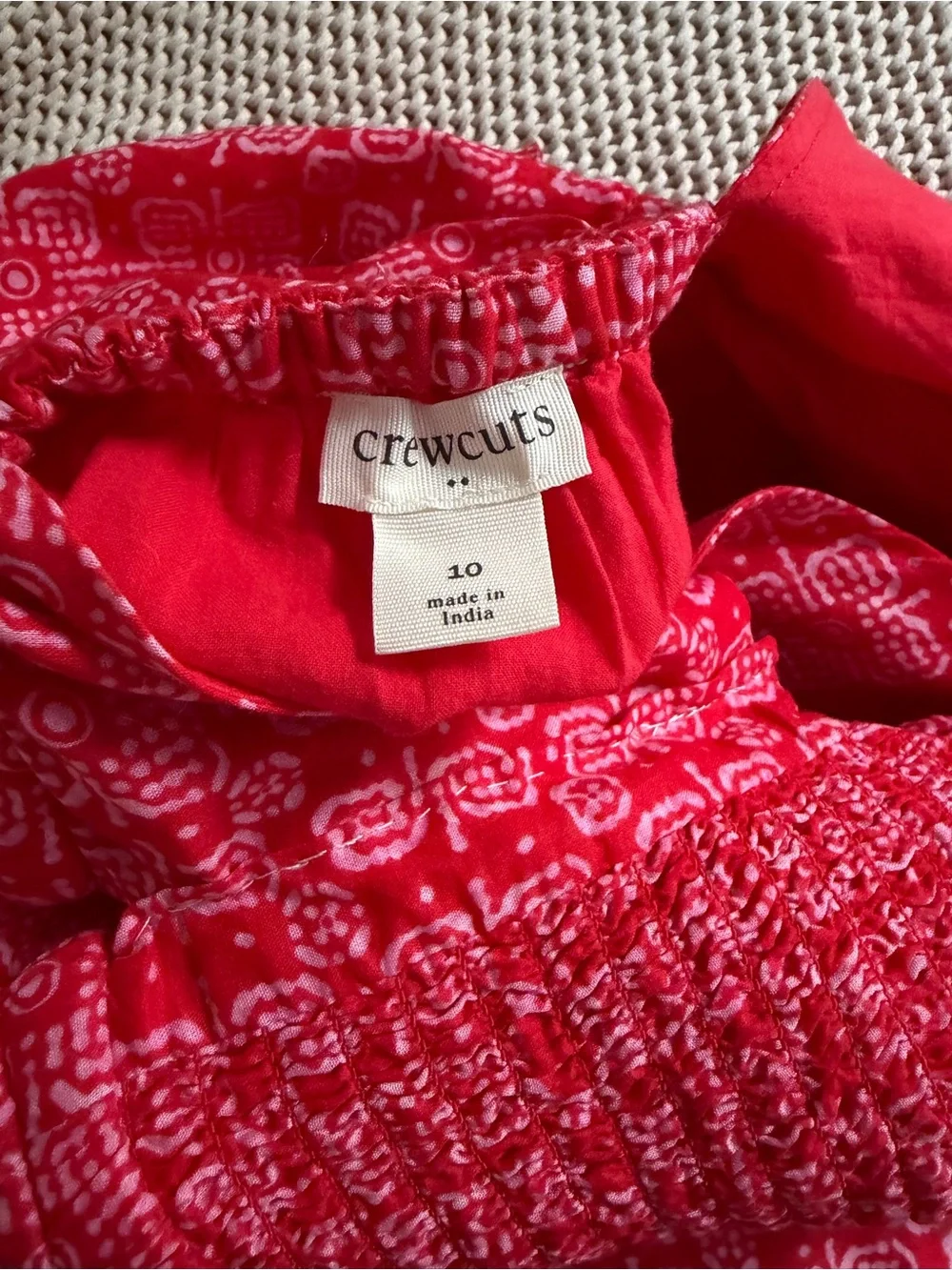 Crewcuts Girls' Red Patterned Sundress